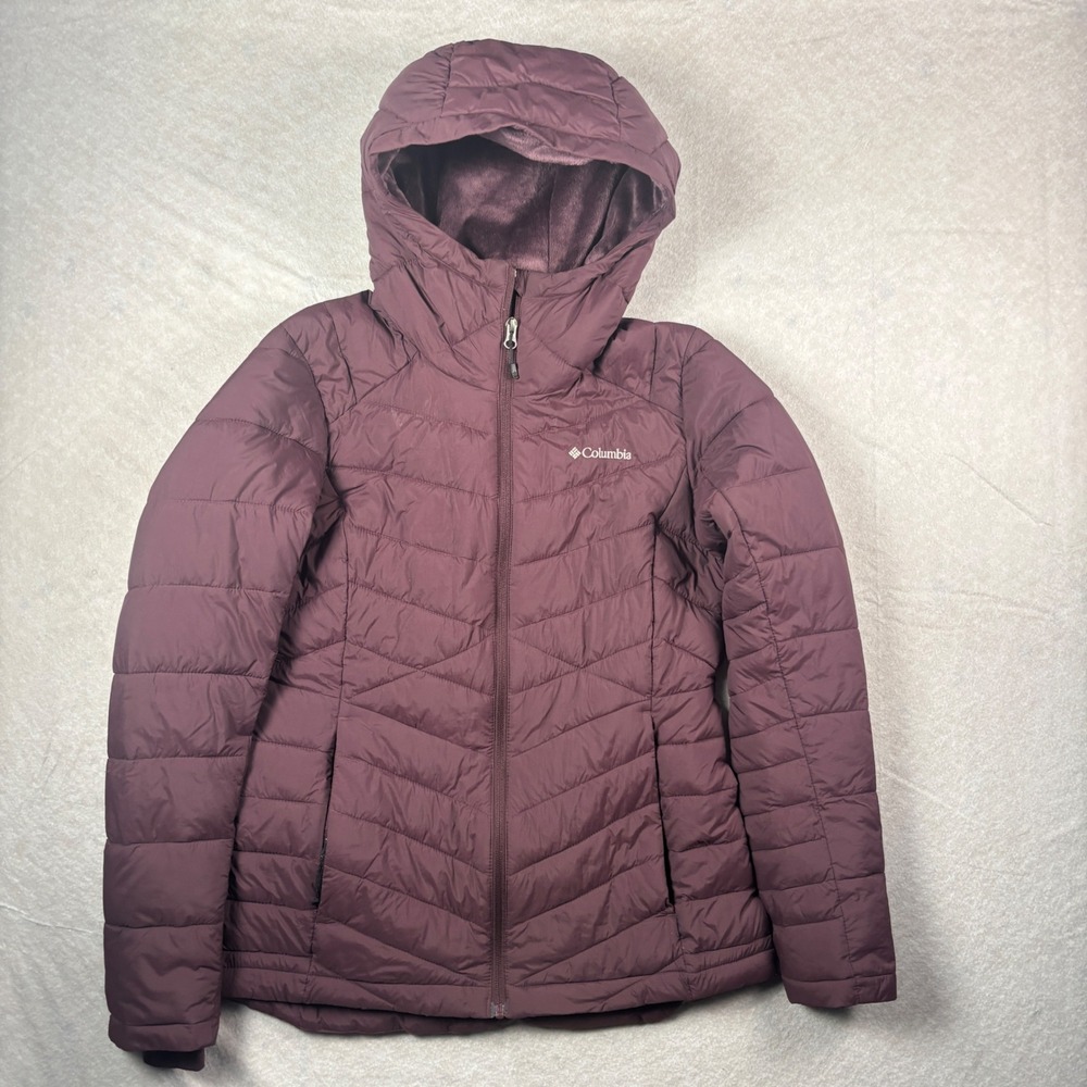 Women's Purple Columbia Omni-Heat Hooded Puffer Jacket – Size S